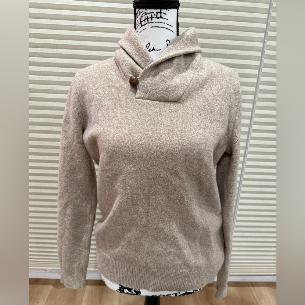 Banana Republic Neutral Taupe Cowl Turtleneck Sweater
